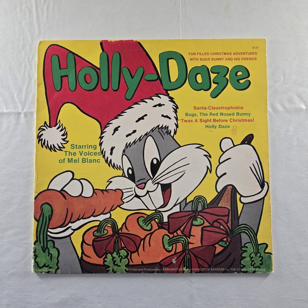 Holly-Daze‎ Bugs Bunny And Friends Album LP Warner Bros 1974 Mel Blanc VG Tested